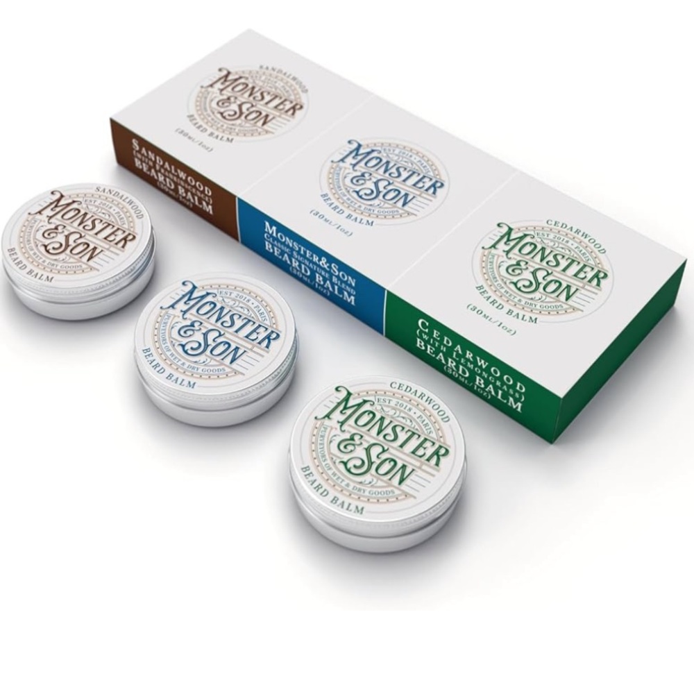 Monster&Son Organic Beard Balm Variety Pack x3
